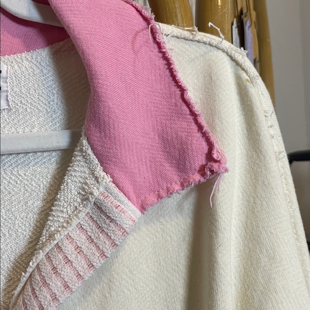 BUCKETLIST Color Block Romper with Pink and Cream - Picture 6 of 9